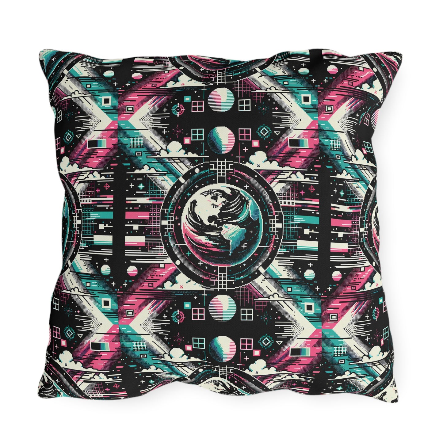 Digital Artistry Digital-native Streetwear Outdoor Pillow - 8404 Design-62