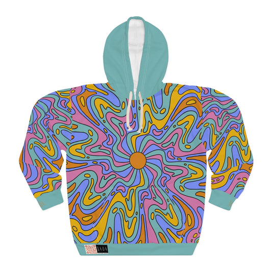 8404's Unisex Adult "a Trip Under the Sun in Teal" Fashion Pullover Hoodie