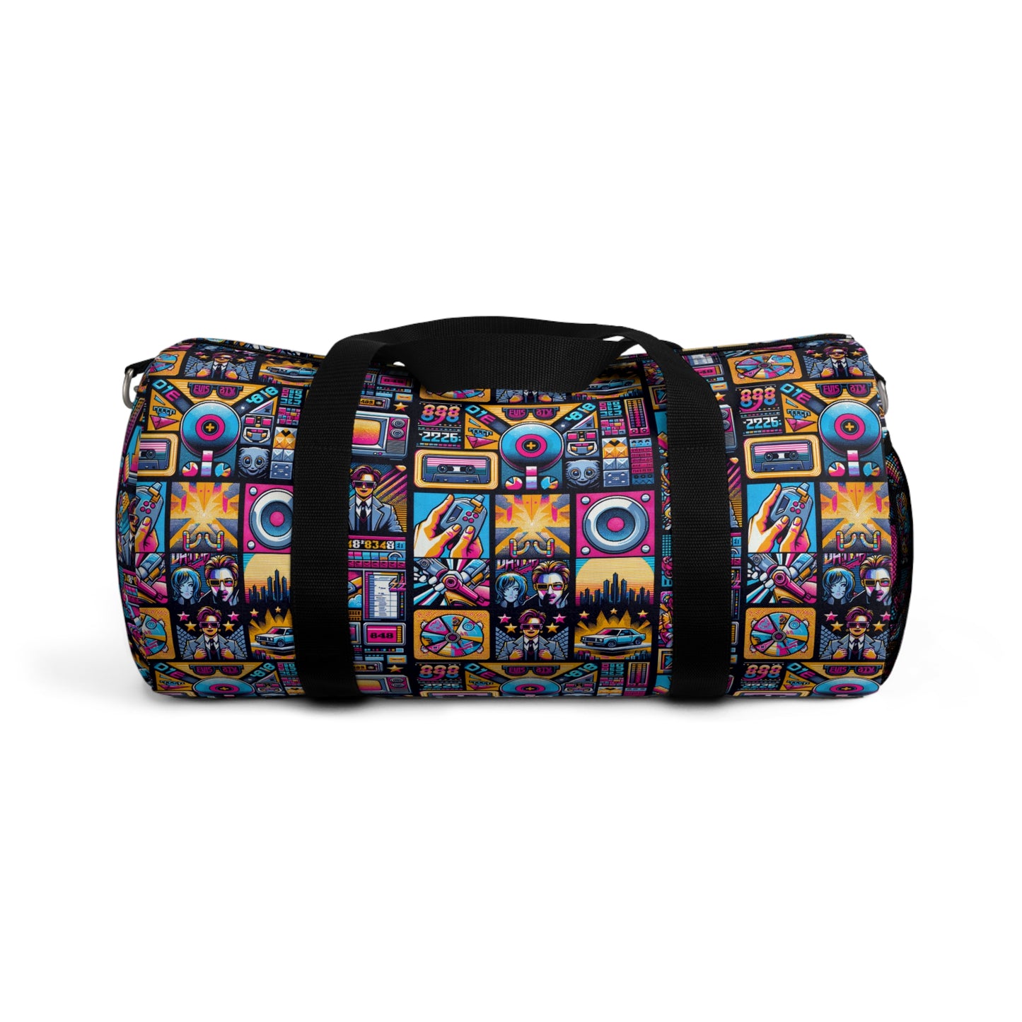 Digital Pop Culture Mashup Maximalist Pop Duffel Bag - 8404 Design-52