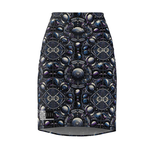 Tech Astronaut Tech-Forward Streetwear Meets Space Exploration Women's Pencil Skirt - 8404 Design-46