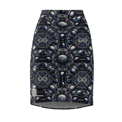 Tech Astronaut Tech-Forward Streetwear Meets Space Exploration Women's Pencil Skirt - 8404 Design-46
