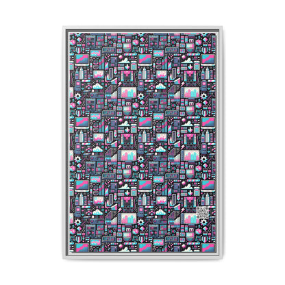 Digital Rebellion Youthful Streetwear with a Rebellious Digital Twist Matte Canvas, Framed (multi-color) - 8404 Design-71 A