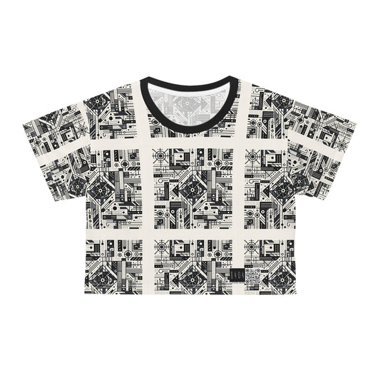 Digital Minimalism Minimalist Tech Crop Tee - 8404 Design-47