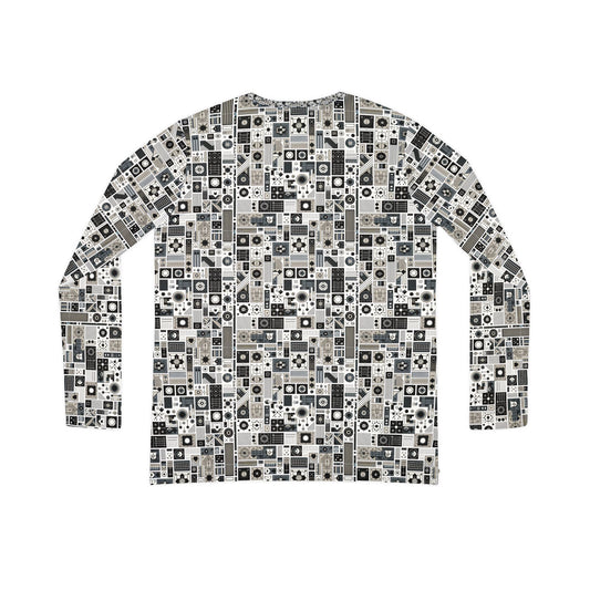 Digital Minimalism Minimalist Tech Women's Long Sleeve V-Neck Shirt - 8404 Design-45