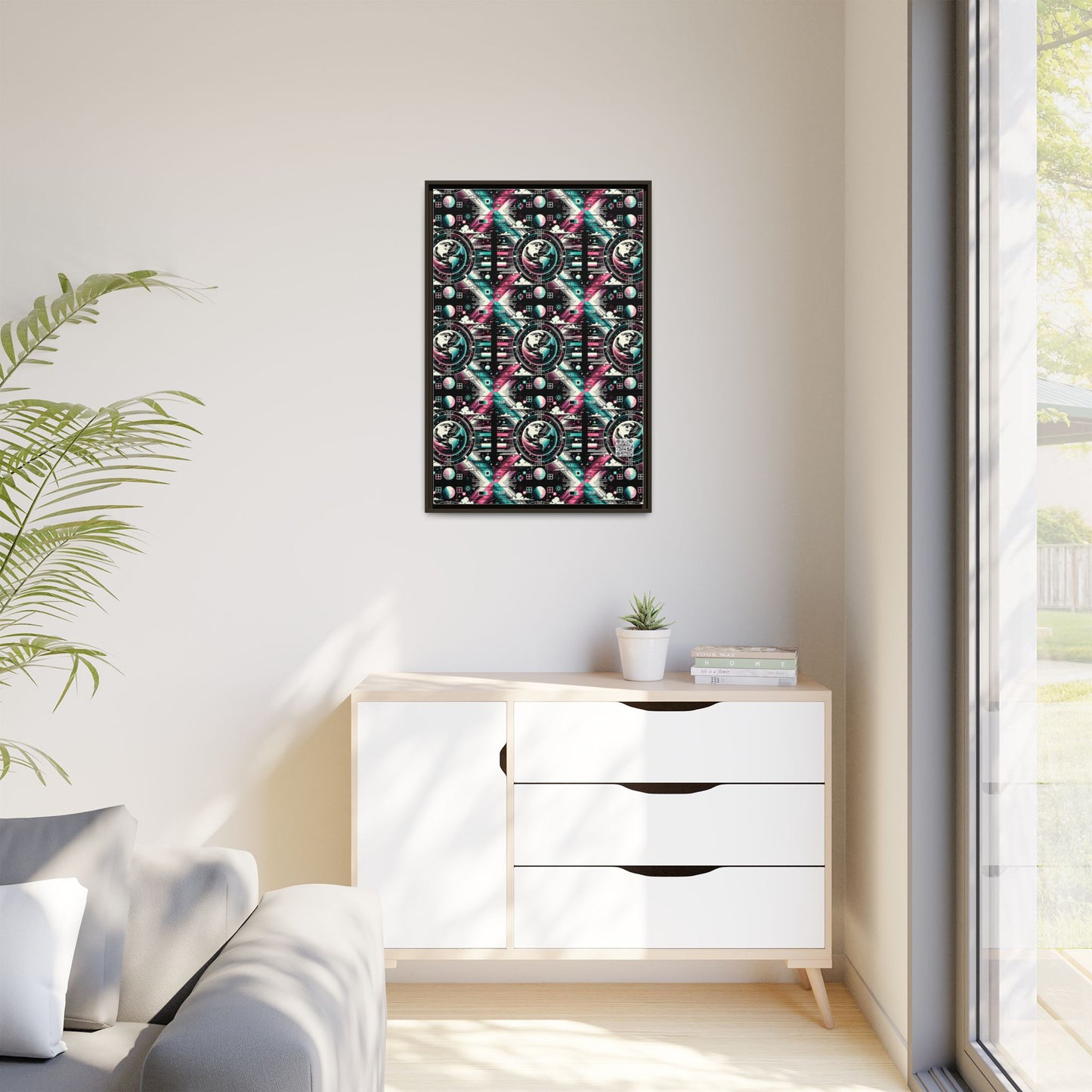 Digital Artistry Digital-native Streetwear Matte Canvas, Framed (multi-color) - 8404 Design-62 A