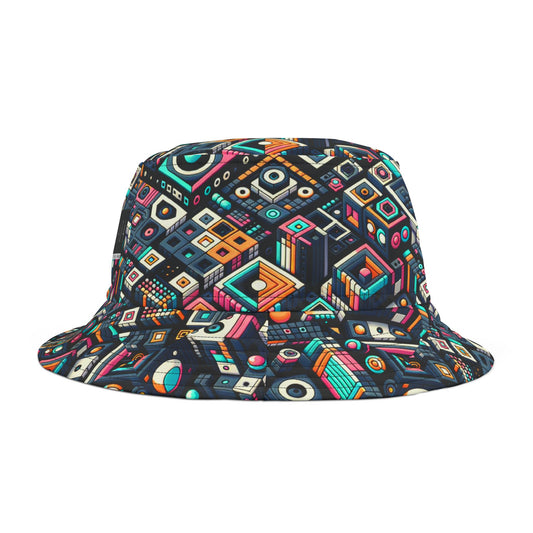 Digital Art Movement Contemporary Digital Bucket Hat - 8404 Design-56