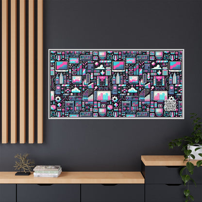 Digital Rebellion Youthful Streetwear with a Rebellious Digital Twist Matte Canvas, Framed (multi-color) - 8404 Design-71 B