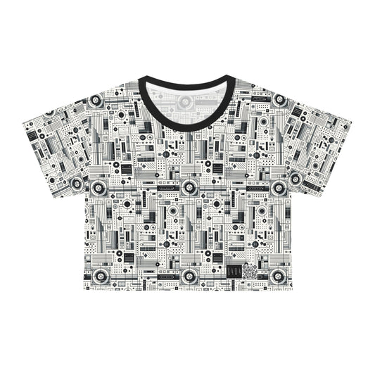 Digital Minimalism Minimalist Tech Crop Tee - 8404 Design-53