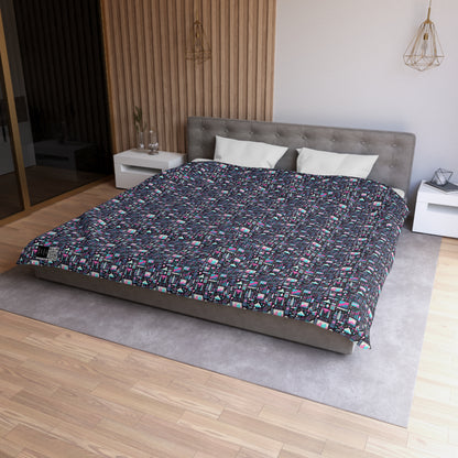 Digital Rebellion Youthful Streetwear with a Rebellious Digital Twist Microfiber Duvet Cover - 8404 Design-71