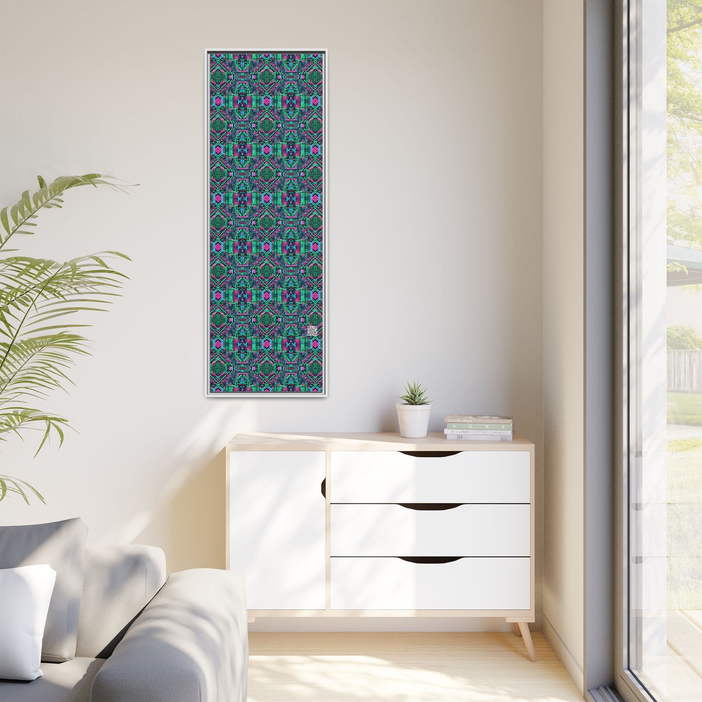 Digital Glitch Vibes Tech-Inspired Streetwear Matte Canvas, Framed (multi-Color) - 8404 Design-71 B