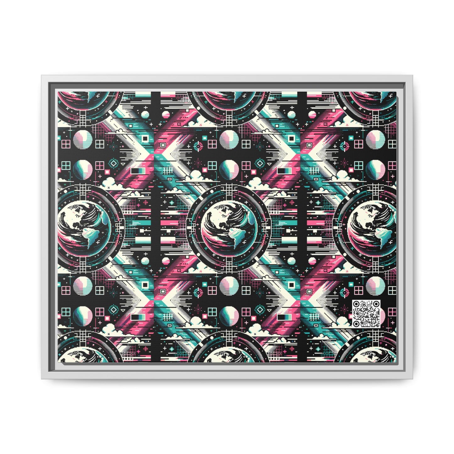 Digital Artistry Digital-native Streetwear Matte Canvas, Framed (multi-color) - 8404 Design-62 A