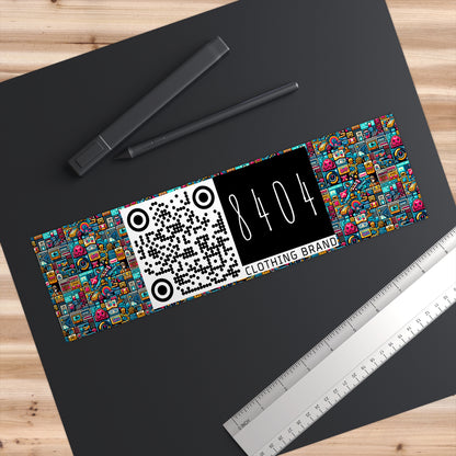 Digital Pop Culture Mashup Maximalist Pop Bumper Sticker - 8404 Design-47