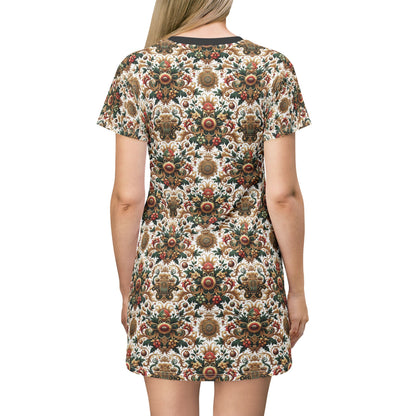 Monogram Madness Luxurious Streetwear T-Shirt Dress - 8404 Design-68