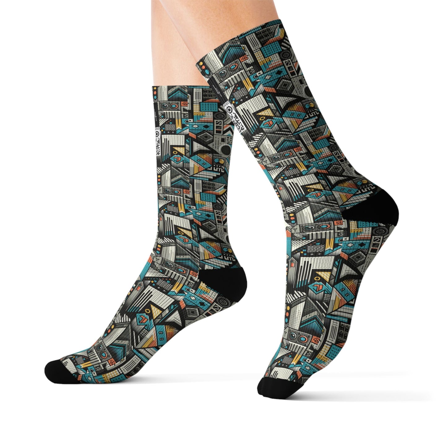 Digital Street Art Urban Street Style Sublimation Socks - 8404 Design-81