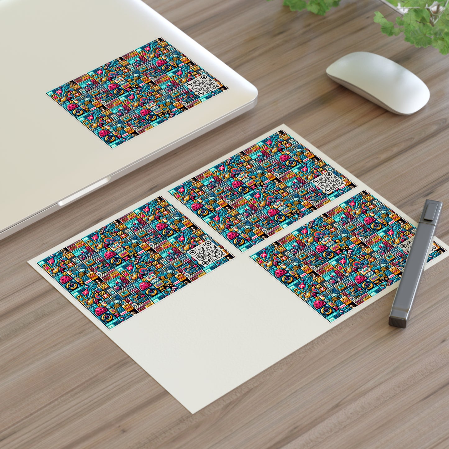 Digital Pop Culture Mashup Maximalist Pop Sticker Sheet - 8404 Design-47