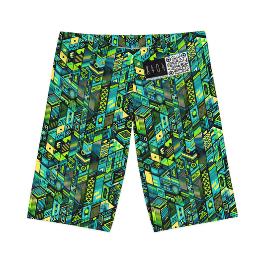 Tech-Infused Neon Tech-Forward Streetwear Women's Bike Shorts - 8404 Design-61