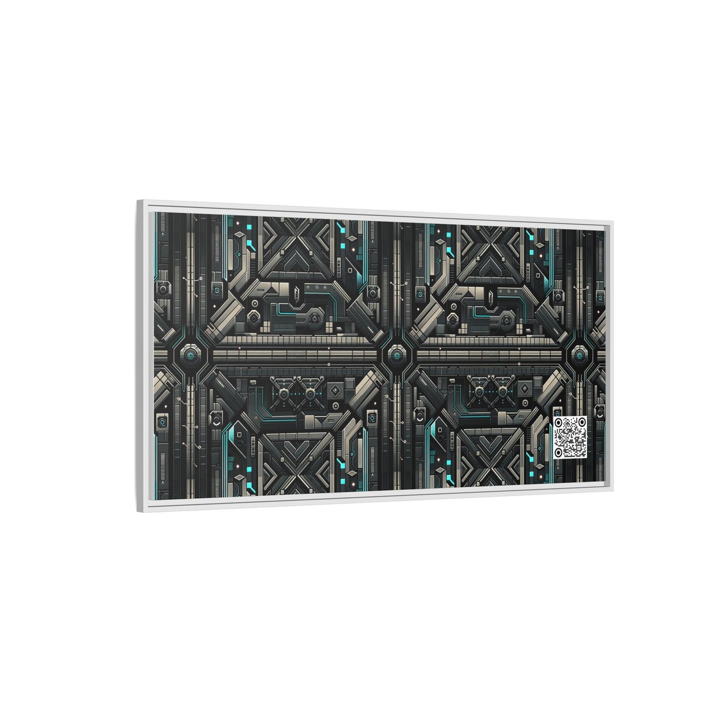 Tech Noir Futuristic Tech Aesthetic with a Dark Twist Matte Canvas, Framed (multi-color) - 8404 Design-59 B