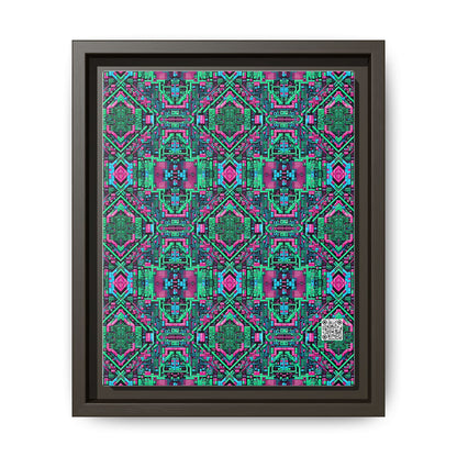 Digital Glitch Vibes Tech-Inspired Streetwear Matte Canvas, Framed (multi-Color) - 8404 Design-71 B