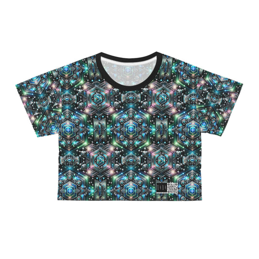 Tech-Infused Futurism Futuristic Tech Crop Tee - 8404 Design-63