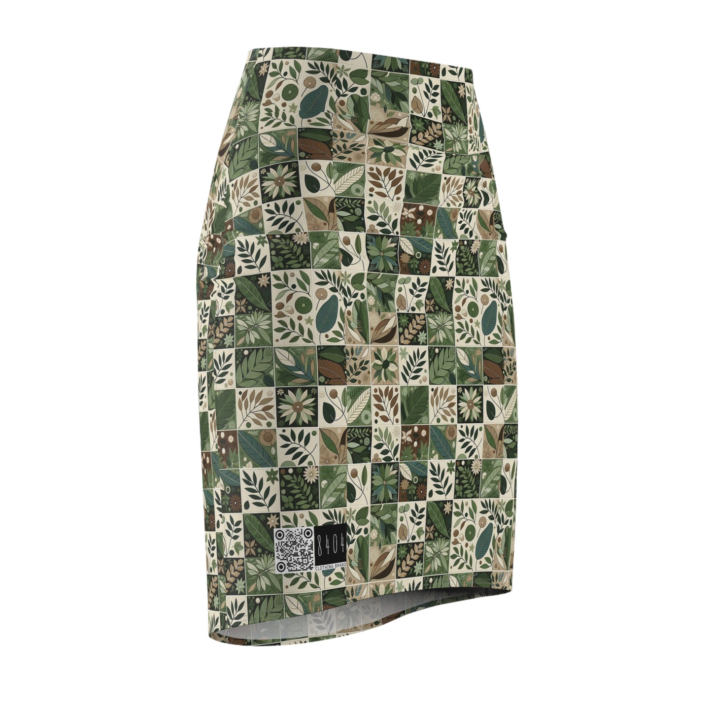 Streetwear Sustainability Environmentally Conscious Streetwear with a Natural Aesthetic Women's Pencil Skirt - 8404 Design-57