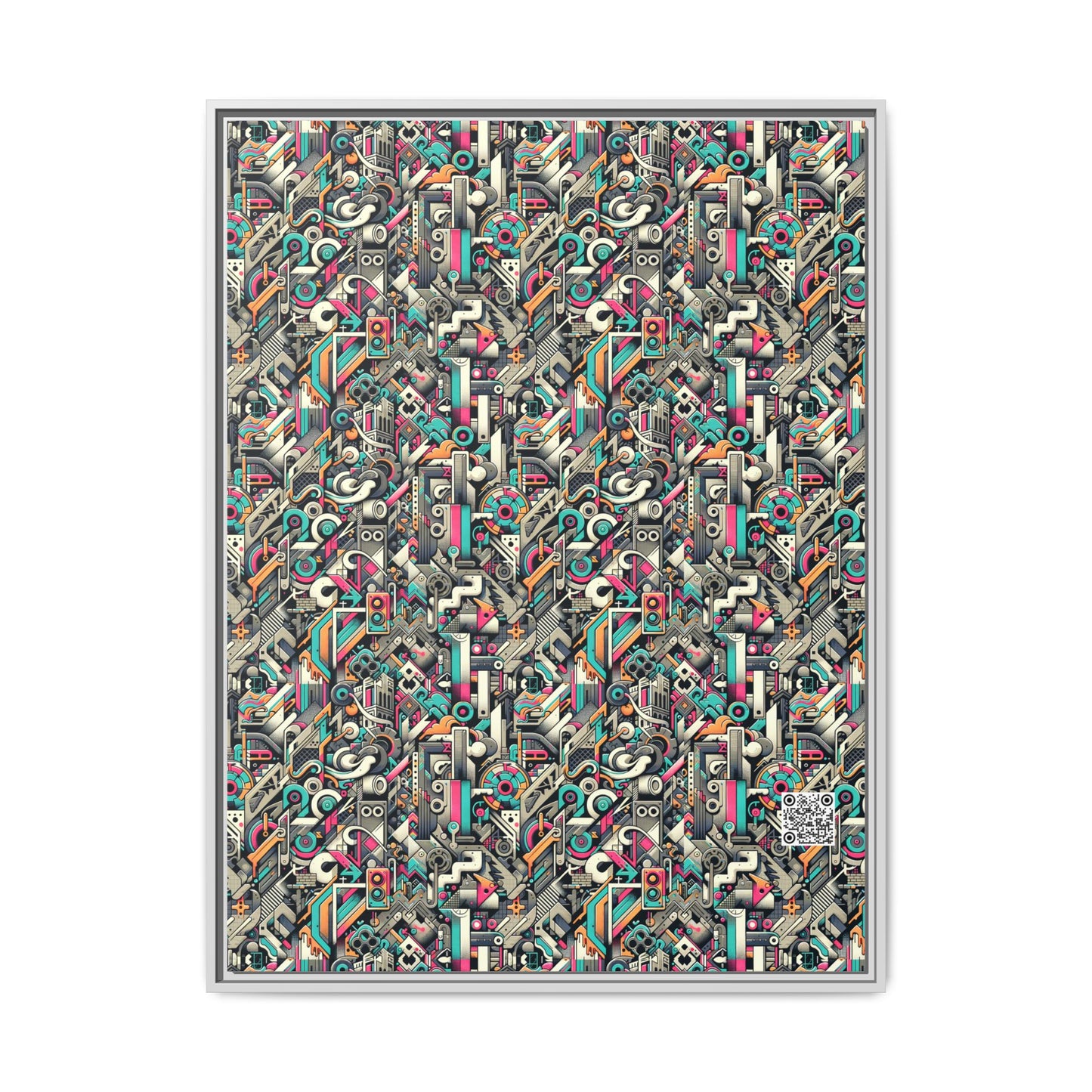 Digital Street Art Urban Street Style Matte Canvas, Framed (multi-color) - 8404 Design-74 A