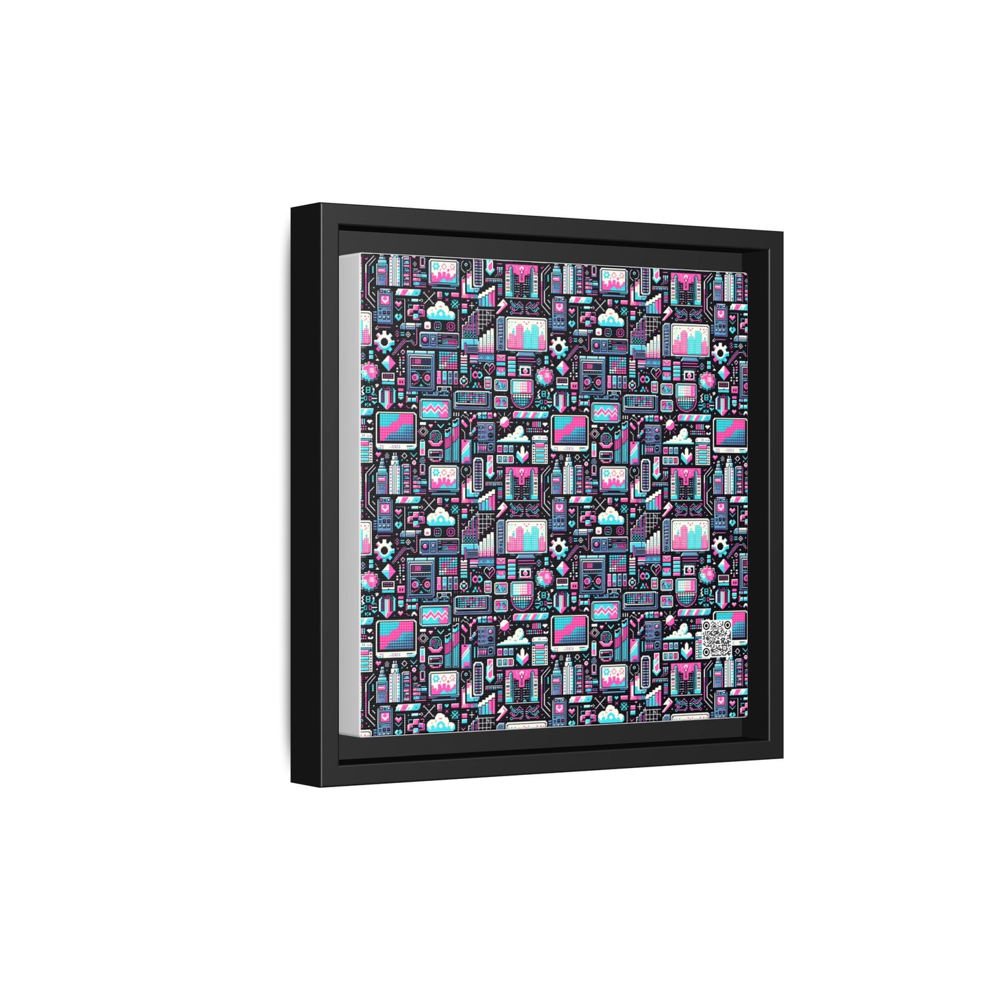 Digital Rebellion Youthful Streetwear with a Rebellious Digital Twist Matte Canvas, Framed (multi-color) - 8404 Design-71 B