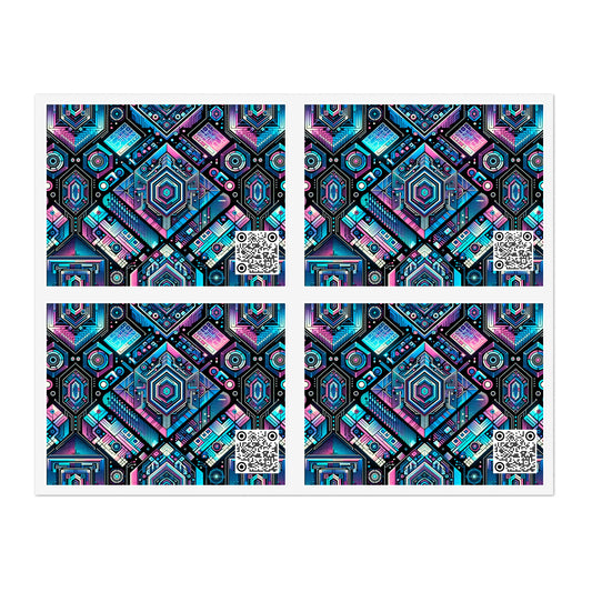 Digital Dreamland Futuristic Tech Aesthetic Sticker Sheets - 8404 Design-46