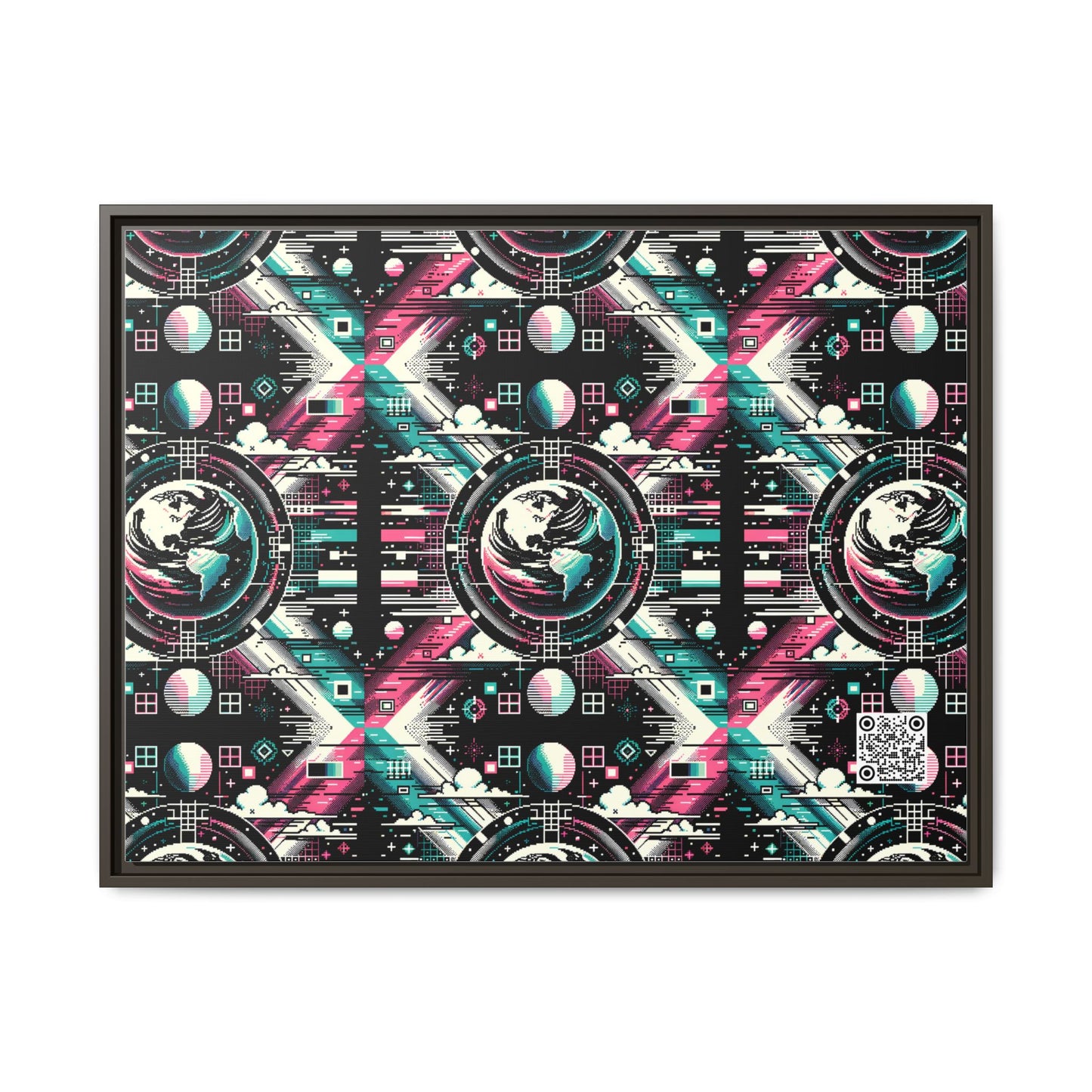 Digital Artistry Digital-native Streetwear Matte Canvas, Framed (multi-color) - 8404 Design-62 A