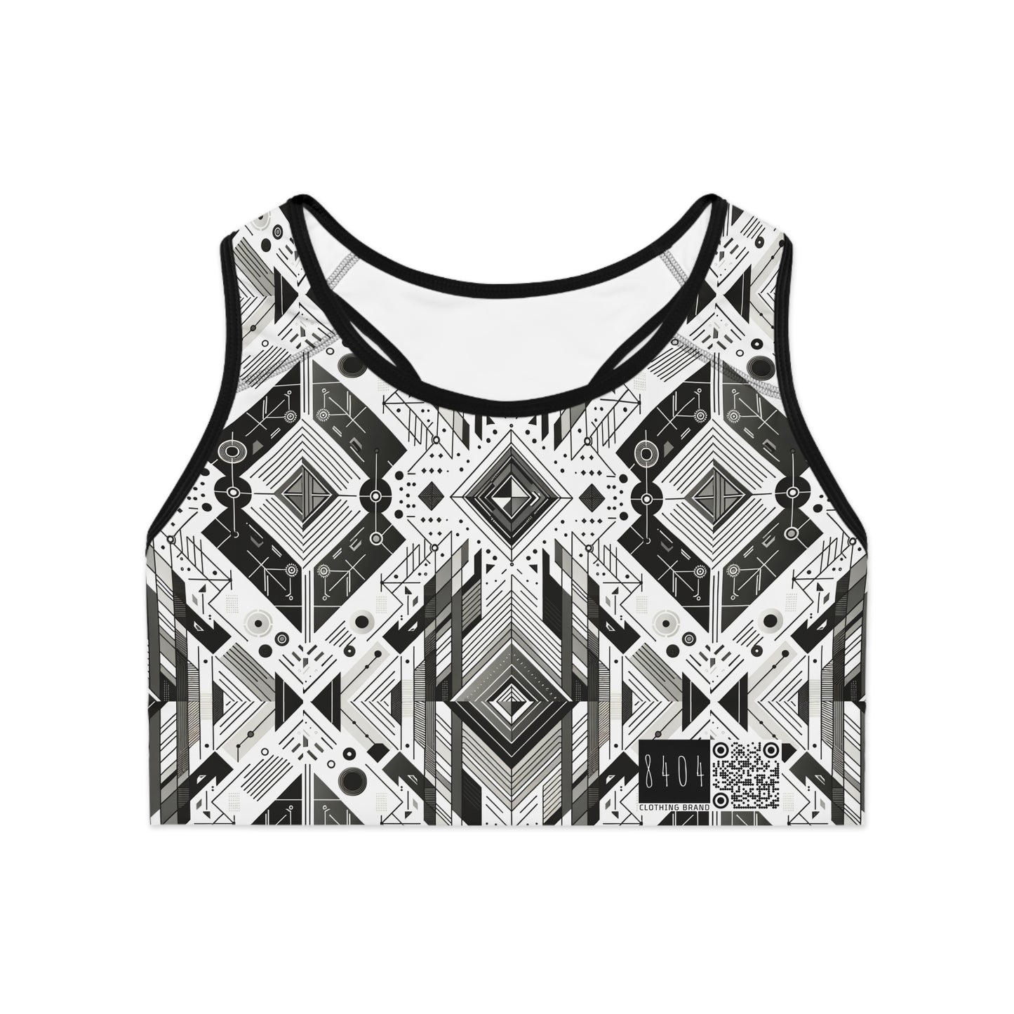 Digital Minimalism Minimalist Tech Sports Bra - 8404 Design-51