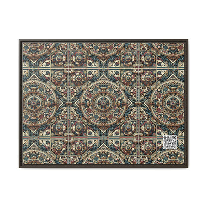 Urban Renaissance Historical Fusion With Street Edge Matte Canvas, Framed (multi-Color) - 8404 Design-57 A