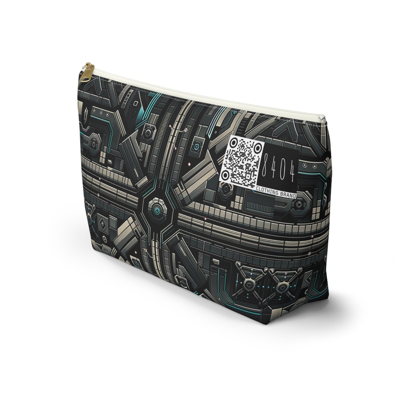 Tech Noir Futuristic Tech Aesthetic with a Dark Twist Accessory Pouch W T-bottom - 8404 Design-59