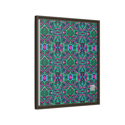Digital Glitch Vibes Tech-Inspired Streetwear Matte Canvas, Framed (multi-Color) - 8404 Design-71 B
