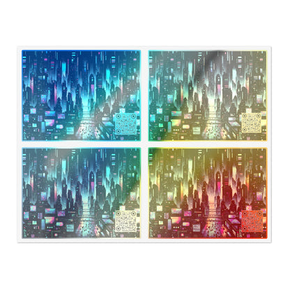 Tech Noir Graphics Cyberpunk Tech Aesthetic Sticker Sheets - 8404 Design-57