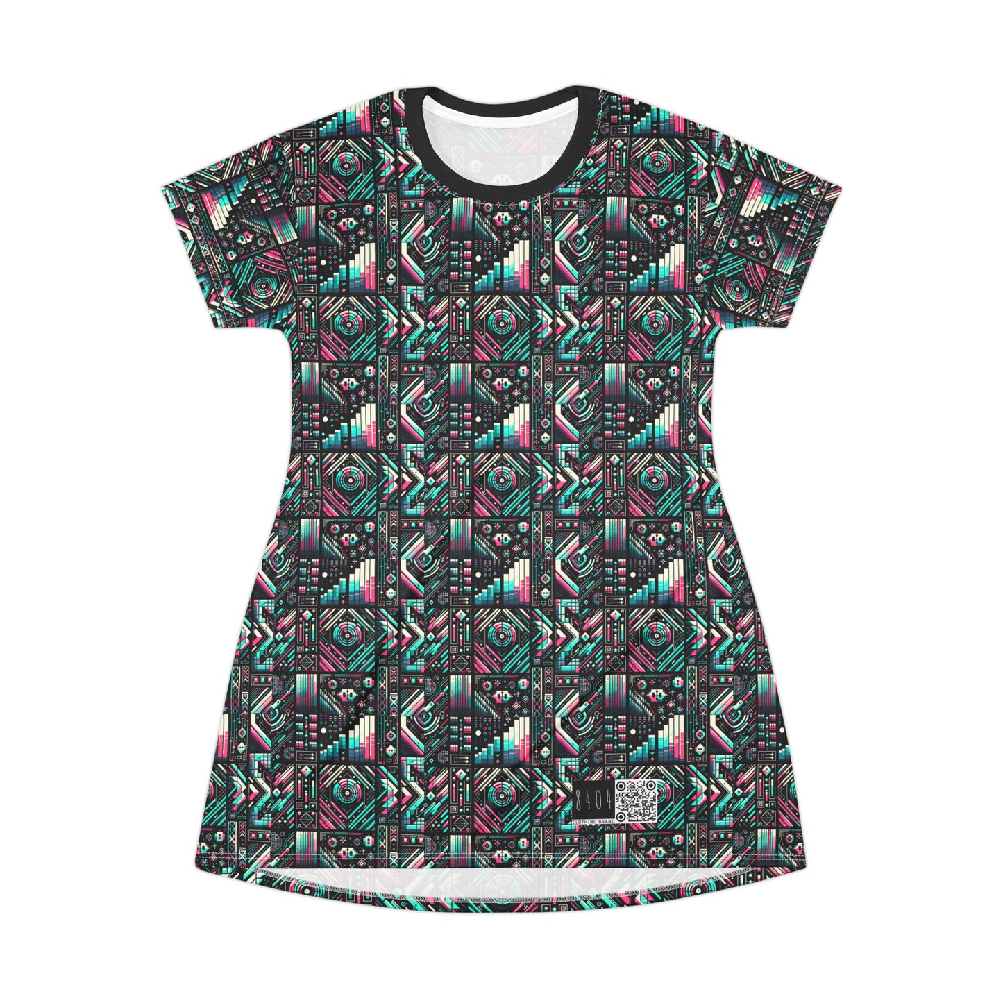 Digital Artistry Digital-native Streetwear T-shirt Dress - 8404 Design-60