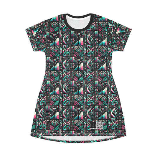 Digital Artistry Digital-native Streetwear T-shirt Dress - 8404 Design-60
