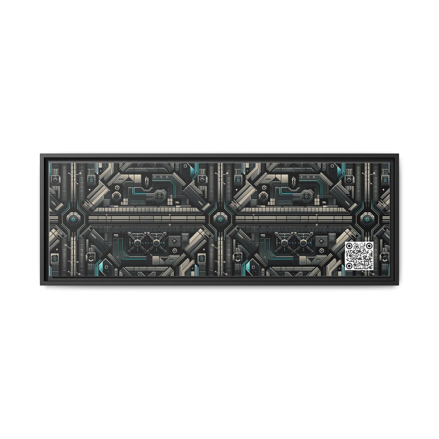 Tech Noir Futuristic Tech Aesthetic with a Dark Twist Matte Canvas, Framed (multi-color) - 8404 Design-59 B