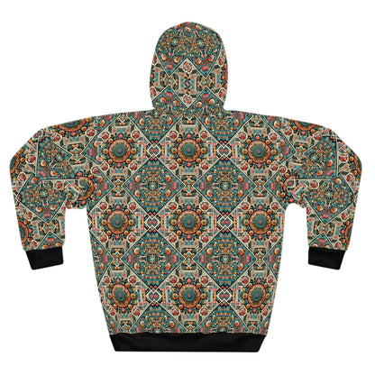 Cultural Fusion Tech Blend of Cultural Heritage With Tech-Inspired Elements Pullover Hoodie - 8404 Design-74