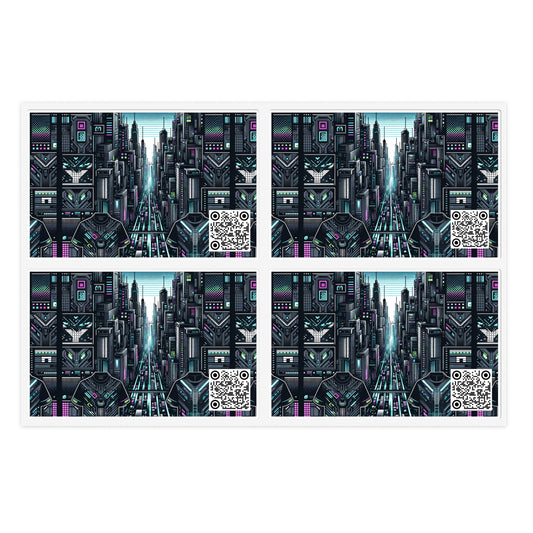 Tech Noir Aesthetics Sleek Tech Streetwear Sticker Sheets - 8404 Design-43