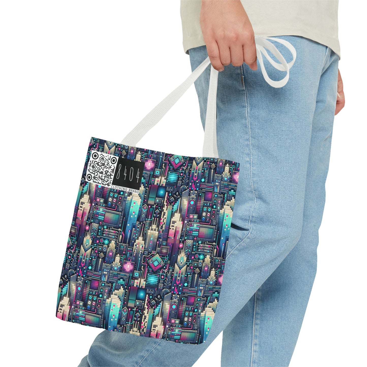 Digital Renaissance Tech-Forward Maximalism Tote Bag - 8404 Design-56
