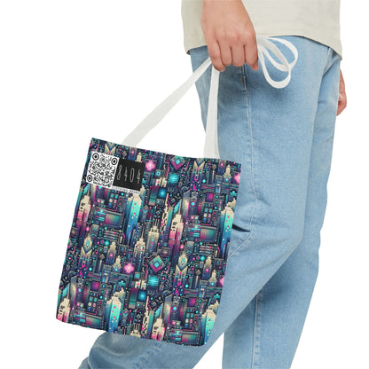 Digital Renaissance Tech-Forward Maximalism Tote Bag - 8404 Design-56