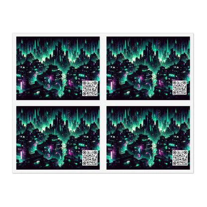 Tech Noir Graphics Futuristic Cyberpunk Sticker Sheets - 8404 Design-56