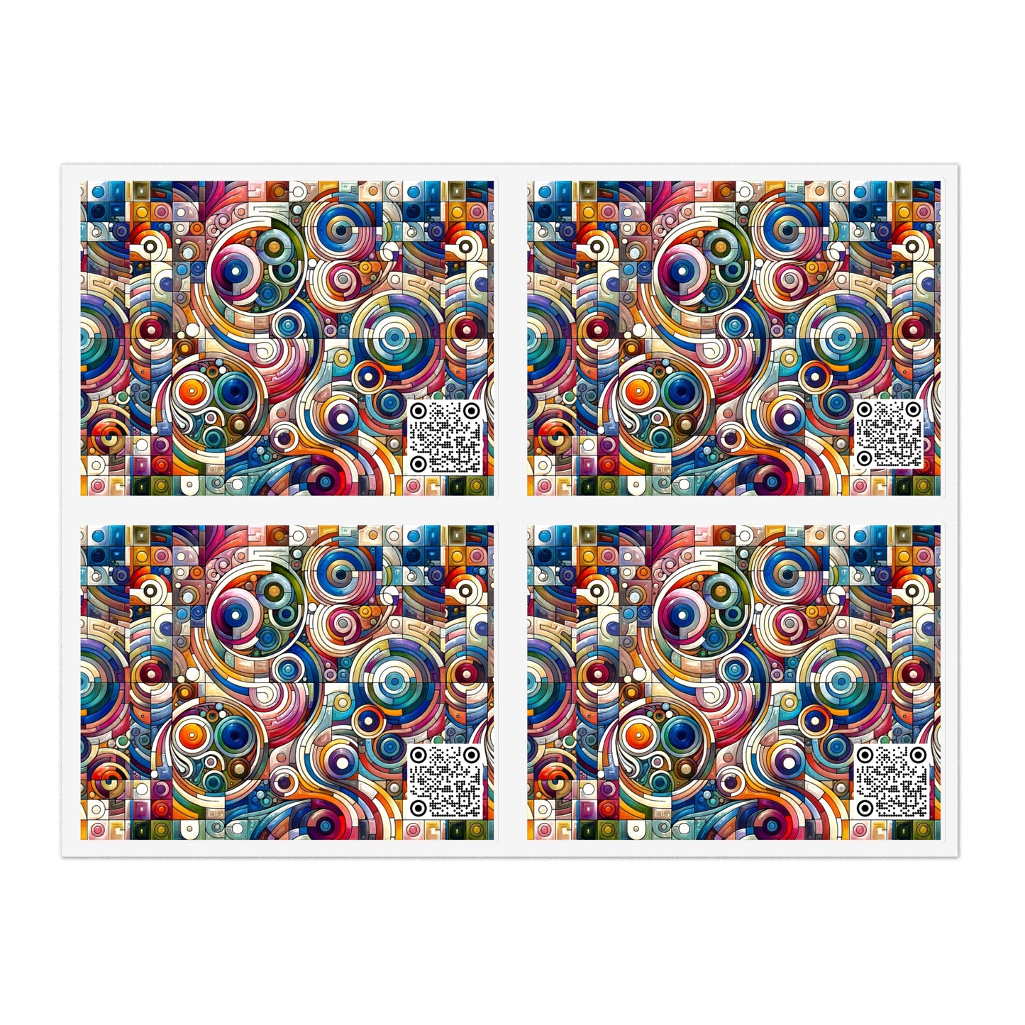 Digital Artistic Expression Artistic Streetwear Sticker Sheets - 8404 Design-49