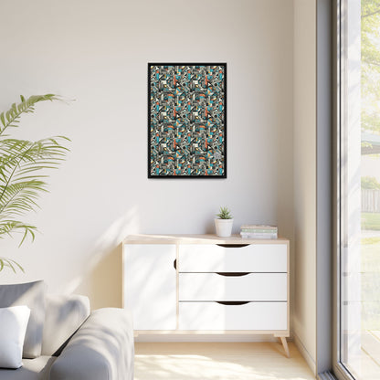 Digital Street Art Urban Street Style Matte Canvas, Framed (multi-color) - 8404 Design-81 A