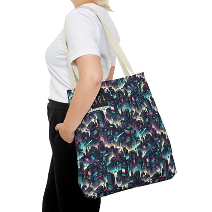 Digital Rebellion Tech-Inspired Streetwear Tote Bag - 8404 Design-51