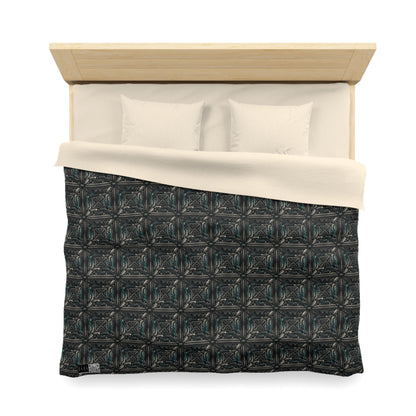 Tech Noir Futuristic Tech Aesthetic with a Dark Twist Microfiber Duvet Cover - 8404 Design-59