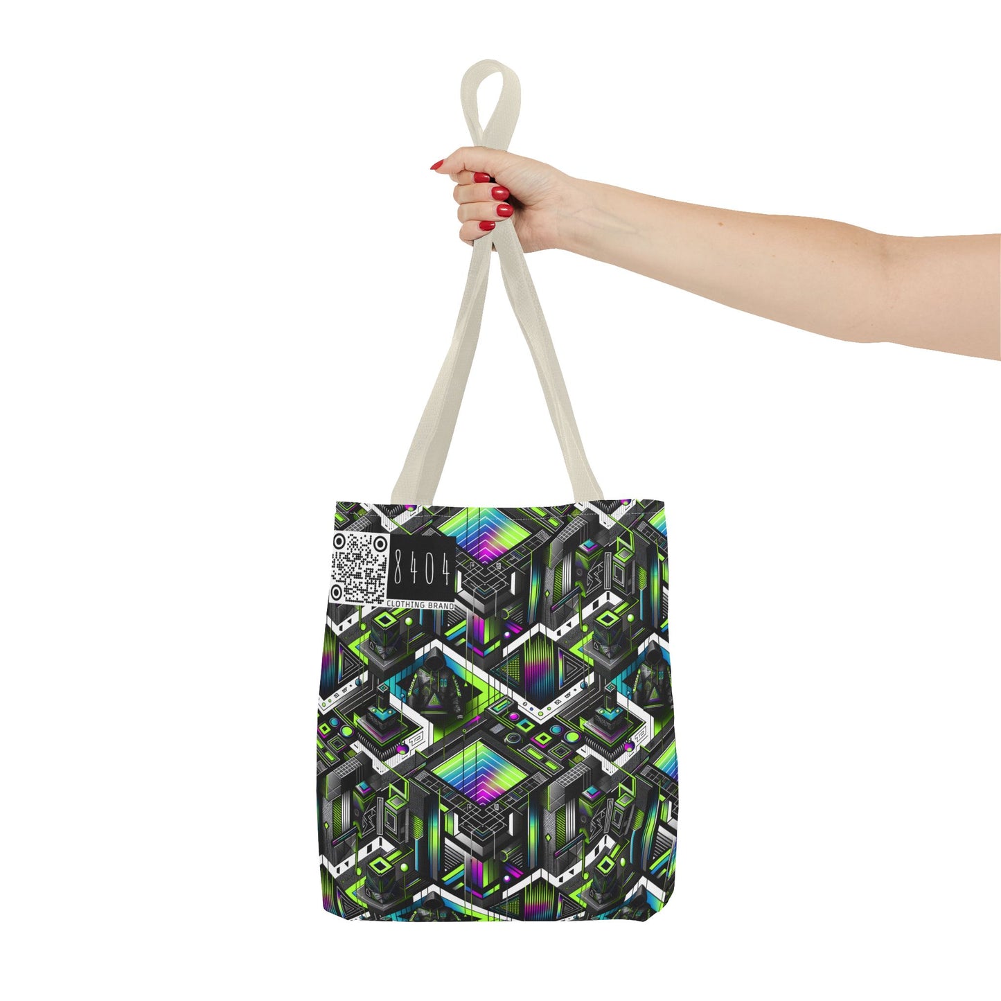 Retro Futurism Graphics Tech-Forward Streetwear Tote Bag - 8404 Design-52