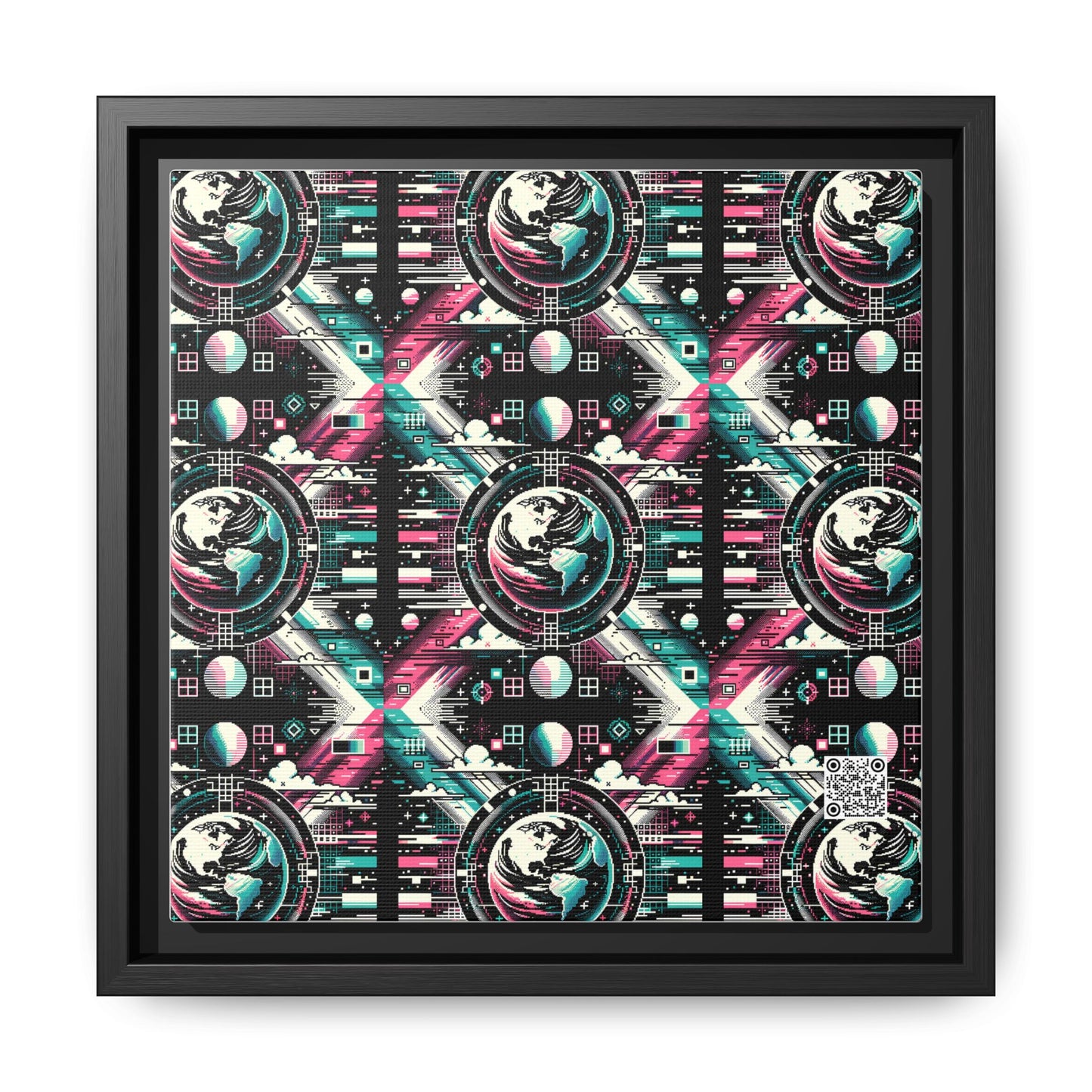 Digital Artistry Digital-native Streetwear Matte Canvas, Framed (multi-color) - 8404 Design-62 B