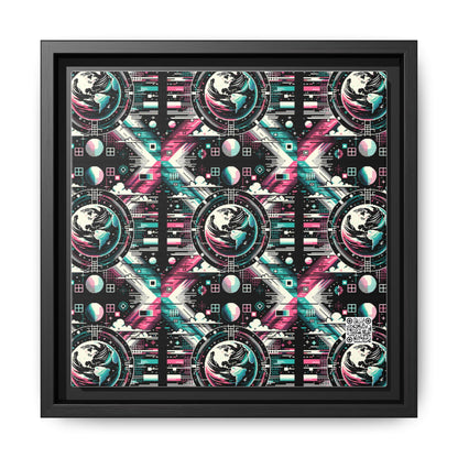 Digital Artistry Digital-native Streetwear Matte Canvas, Framed (multi-color) - 8404 Design-62 B