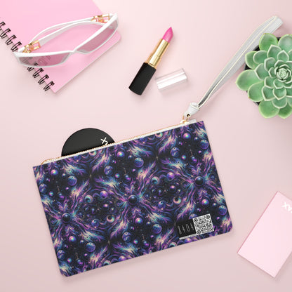 Galactic Hues Tech-Forward Cosmic Fusion Clutch Bag - 8404 Design-41