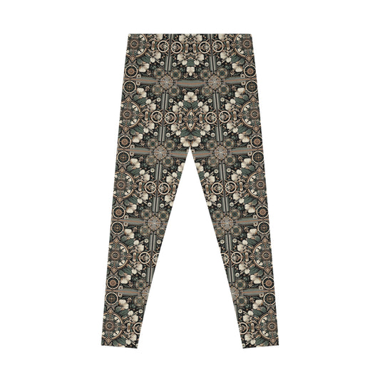 Cyber Garden Party Tech Garden Extravaganza Stretch Leggings - 8404 Design-66